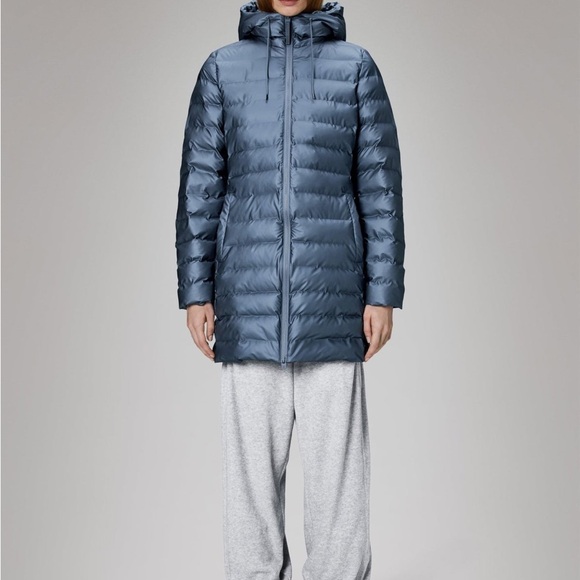 Rains Jackets & Blazers - Lohja Long Puffer Curve Jacket W3T3 | Bay - Small